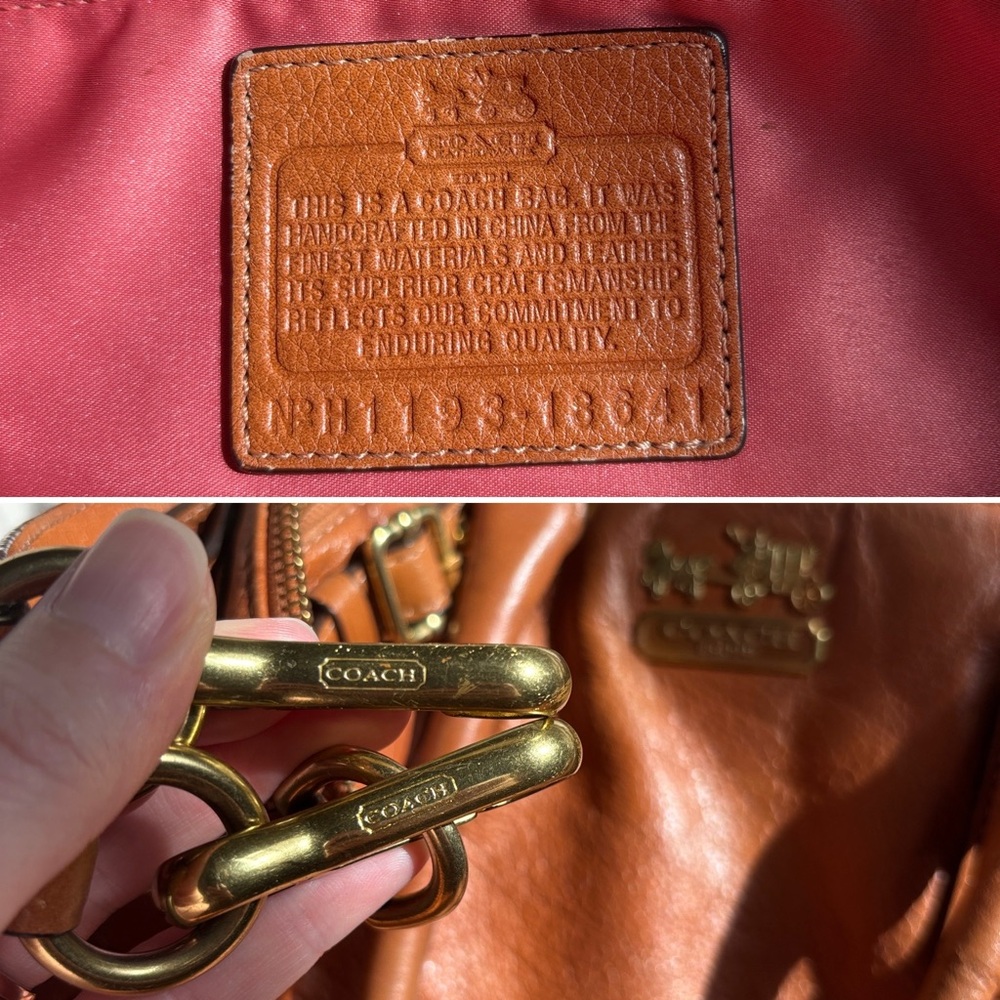 Coach Vintage Leather Camel Tan Light Brown Removable Crossbody Shoulder Bag - Picture 5 of 17